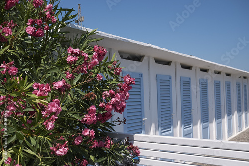 Beach club changing rooms