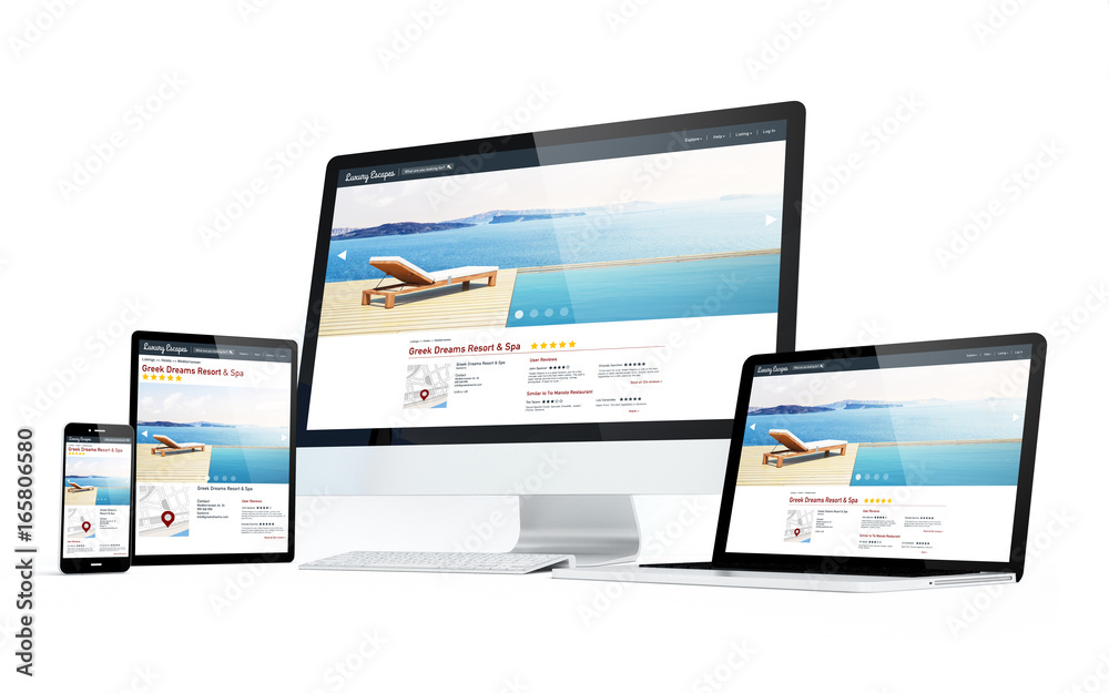 mobility devices hotel and spa website responsive design mobility devices hotel and spa website responsive design
