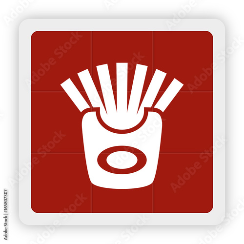 Red Icon Schaltfläche - Pommes