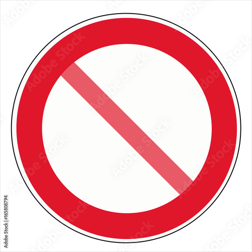 Duchgestrichen Verbot Schild