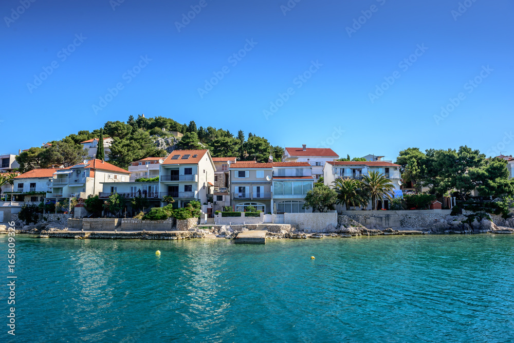 Fototapeta premium Mediterranean coast landscape in Dalmatia. Kornati islands:SIBENIK,CROATIA,May 28,2017