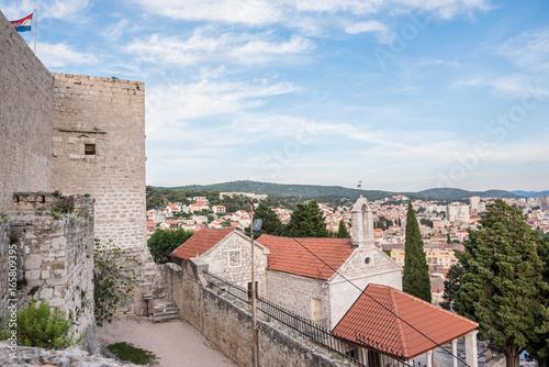 Exterior view of St. Michael fortress: SIBENIK CROATIA,May 29,2017