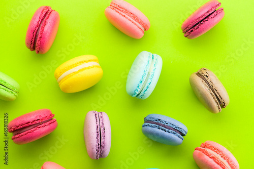 Wallpaper Mural scattered colorful macaroons Torontodigital.ca