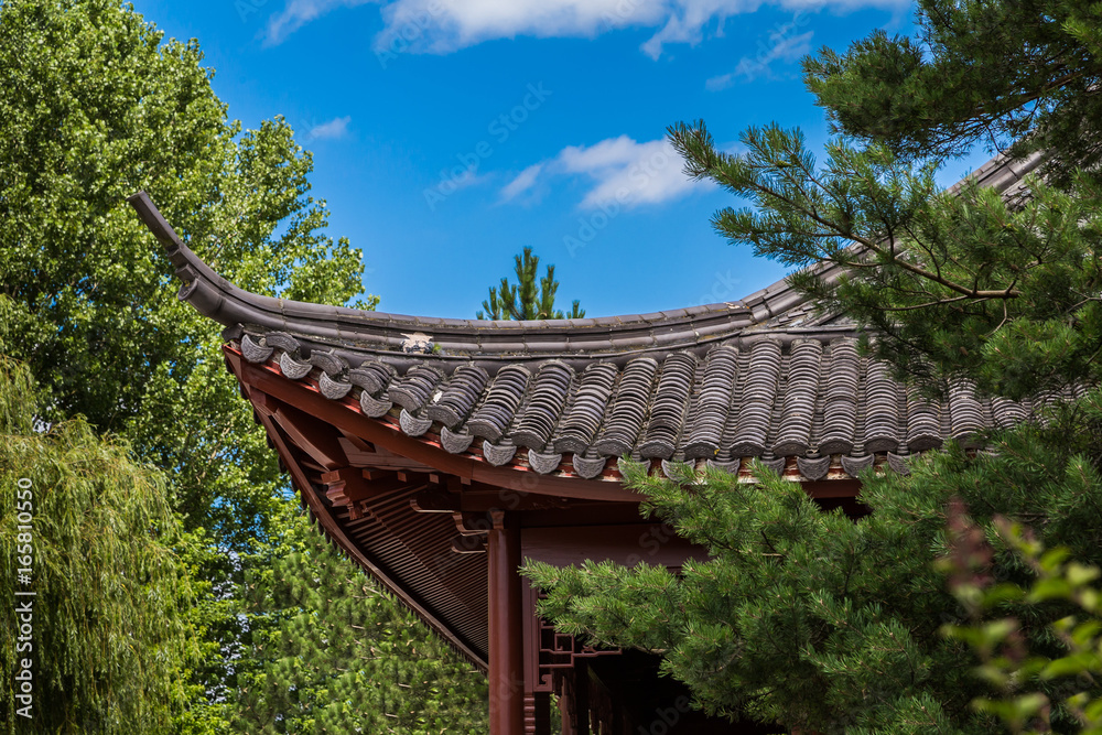 Detailansicht Dach, eines japanischen Pavillon