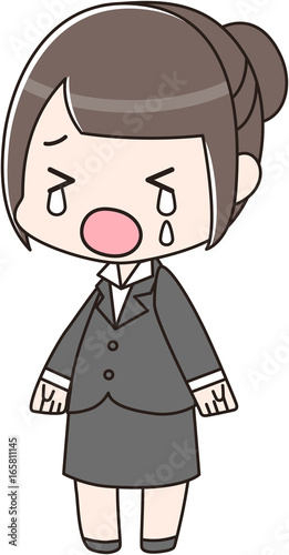 就活中・新入社員・リクルート・女の子・女子　泣く・号泣
