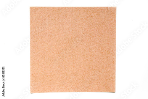 Light brown color paper sheet on white background used for decoration or design element © bankrx