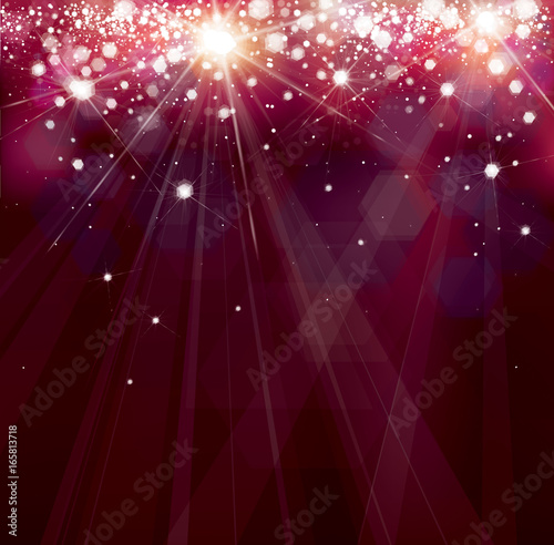 Vector red, sparkle background. Christmas background.