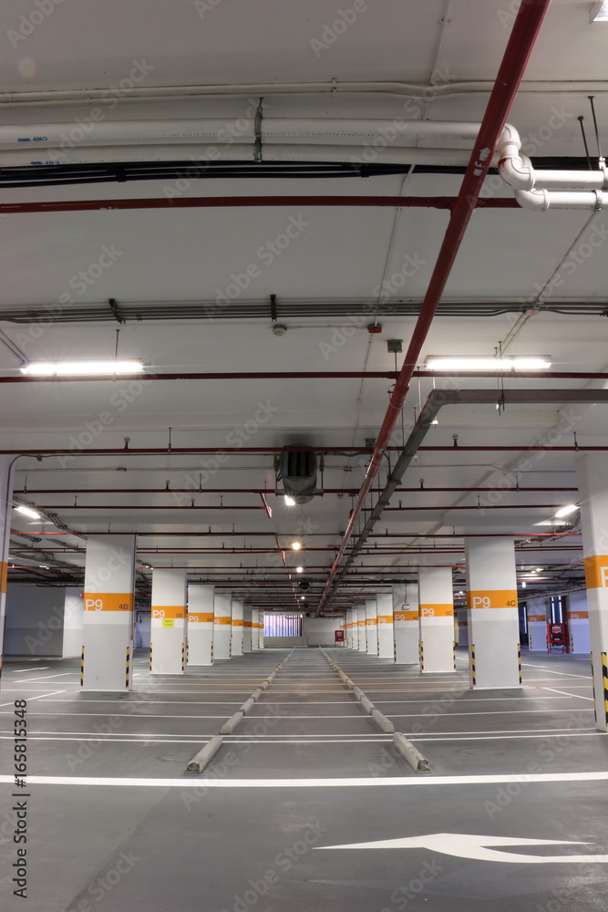 Parking lot in the building Parking lot in the building