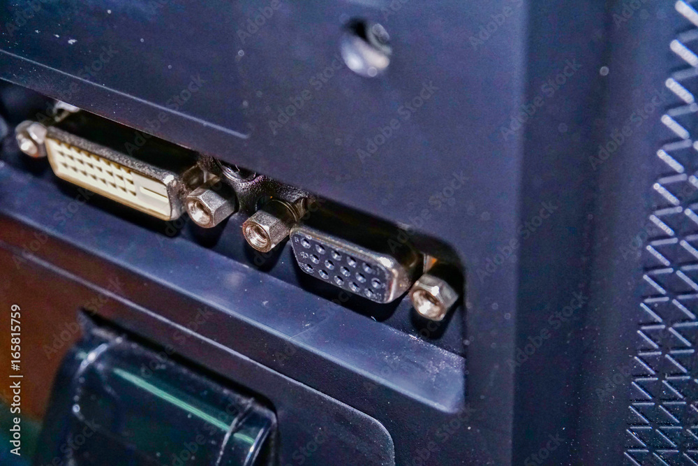 VGA cable connector, cable connection, computer VGA cable connector, cable connection, computer