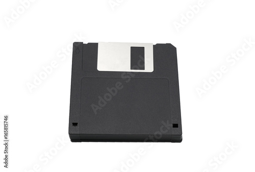  Floppy disk on white background.