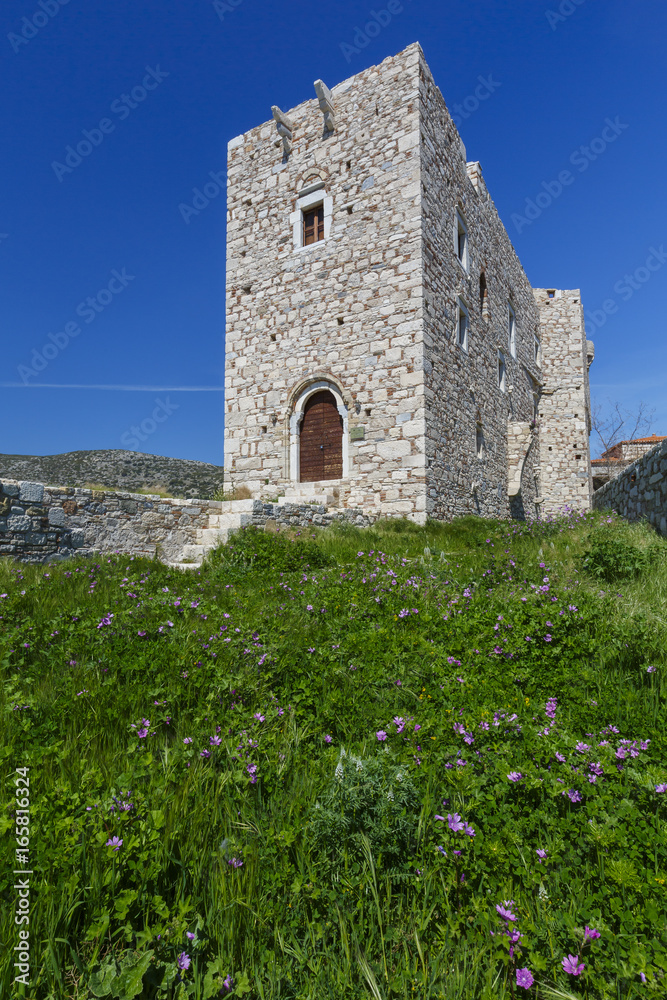 Castle in Pythagorio town on Samos island, Greece. 
