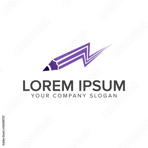 Education Pen logo design concept template