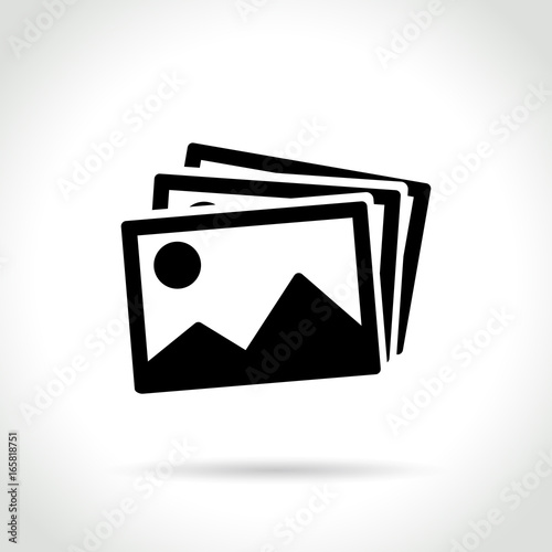 pictures icon on white background