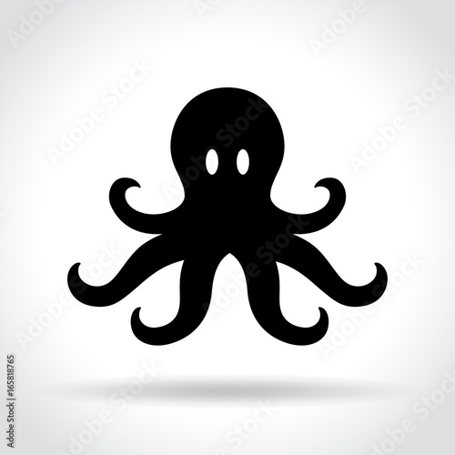 octopus icon on white background