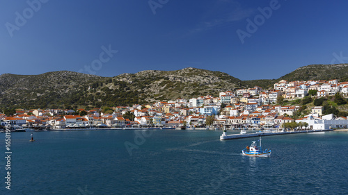 Harbor in Pythagorio town on Samos island, Greece. 
