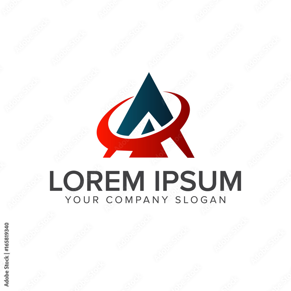 letter A. technology logo design concept template letter A. technology logo design concept template