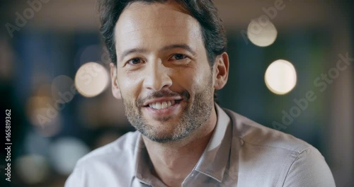 Confident professional man smiling portrait.Corporate business team work office meeting.Caucasian businessman and businesswoman people group talking together.Collaboration,growing,success.4k video