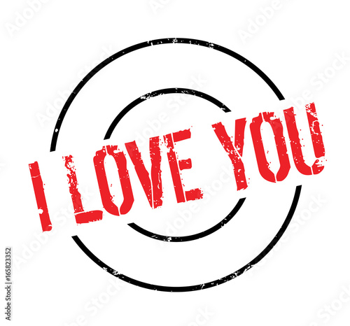 I Love You rubber stamp. Grunge design with dust scratches. Effects can be easily removed for a clean, crisp look. Color is easily changed.
