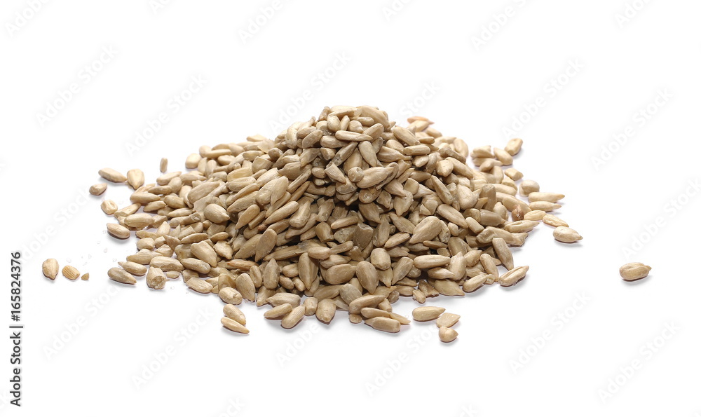 Sunflower seeds isolated on white background Sunflower seeds isolated on white background