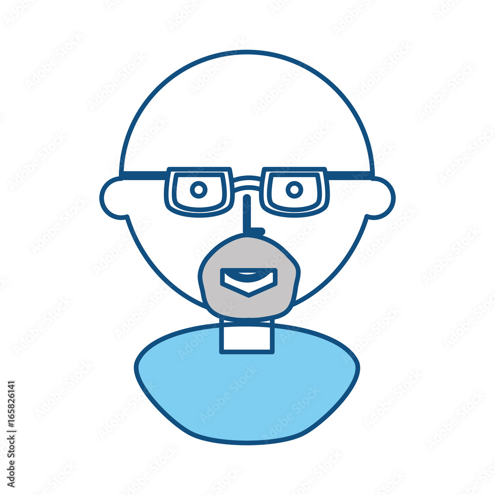 Man with glasses cartoon