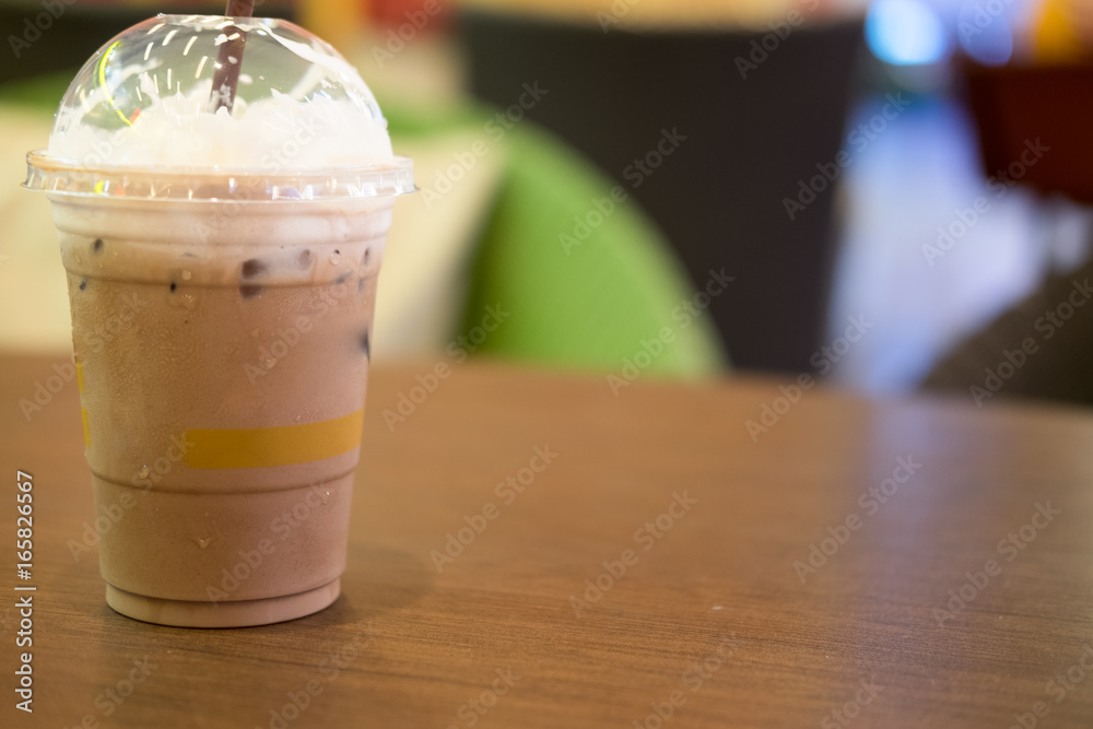 Chocolate frappe with whipped cream Chocolate frappe with whipped cream