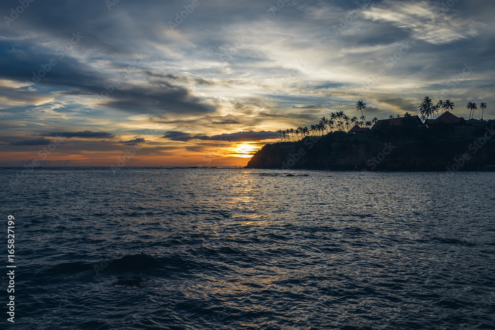 Beautiful colorful ocean sunset. Nature background. Beautiful colorful ocean sunset. Nature background.
