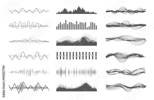 Vector music sound waves
