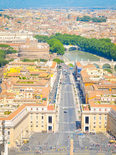 Fototapeta Naklejka Na Ścianę i Meble -  Aerial view of Rome