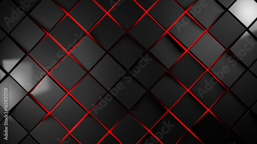 grey and red squares modern background illustration