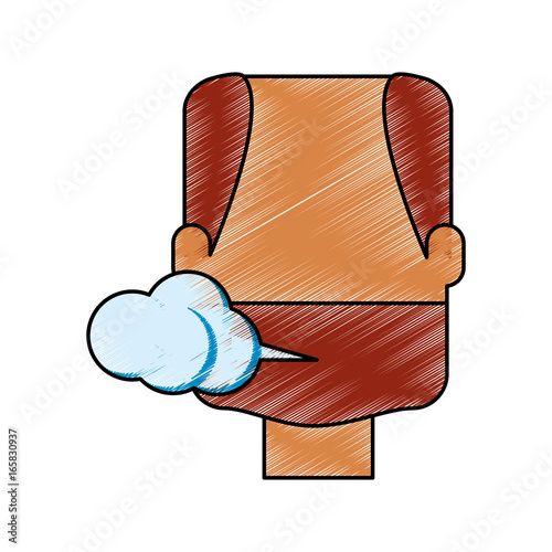 Man smoking cartoon