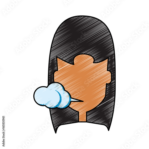 Woman smoking cartoon
