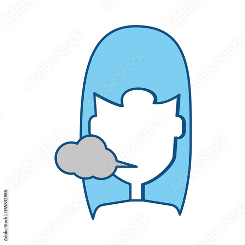 Woman smoking cartoon