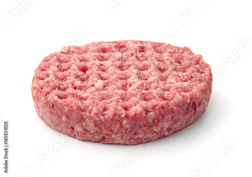 Fresh raw burger patty