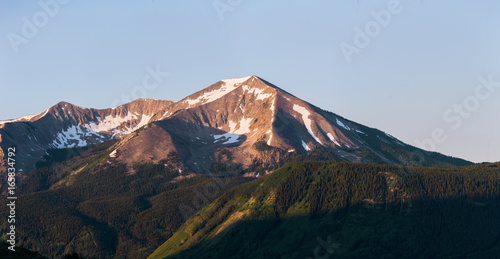 Panoramic photo mountains crested butte colorado
