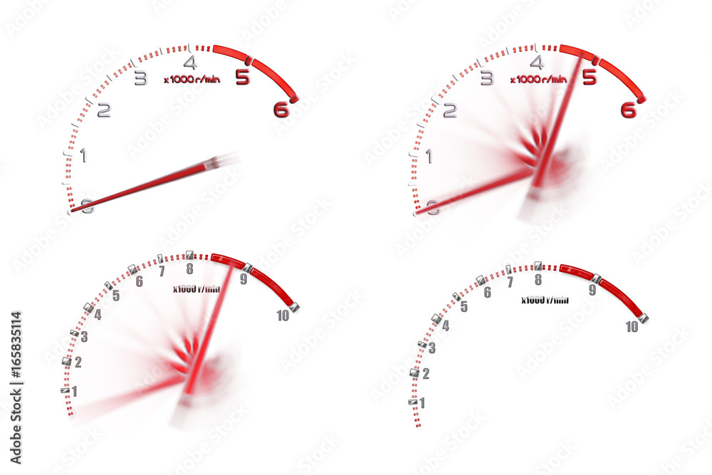 rpm gauge sign symbol in racing car. illustration design. Stock Illustration Adobe Stock