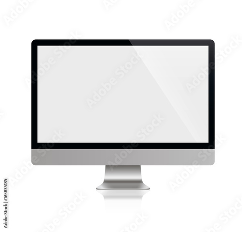 Computer, realistic, 3D, isolated