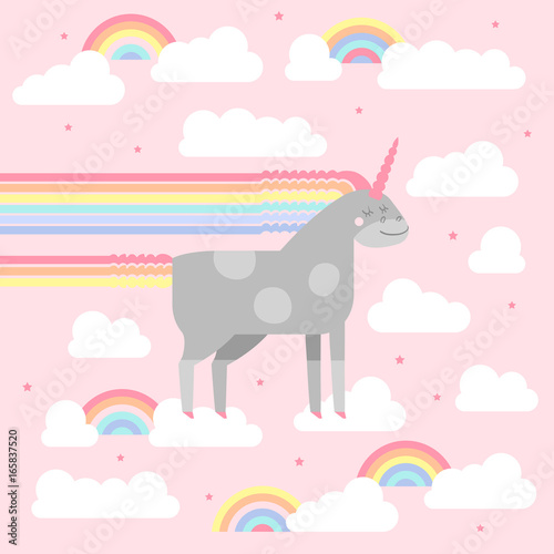 Cute vector unicorn