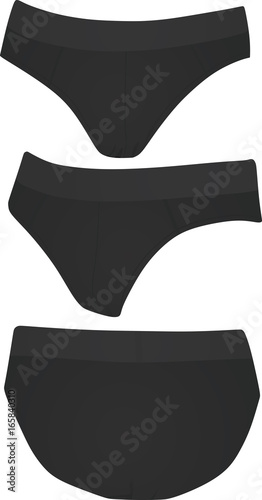 Men black underwear.  vector illustration 