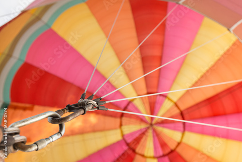 taut stringlines on a hot air balloon