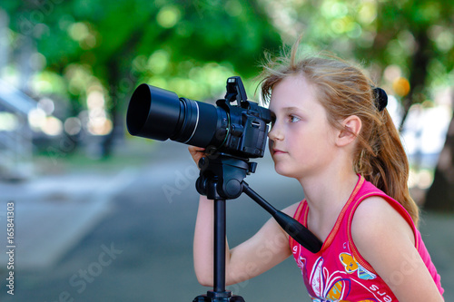 Little girl photographer