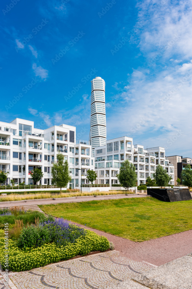 Modern Housing Project with Public Park in Malmo Sweden