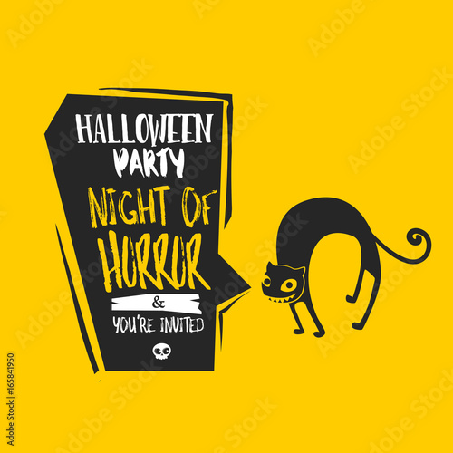 Halloween cat bubble card