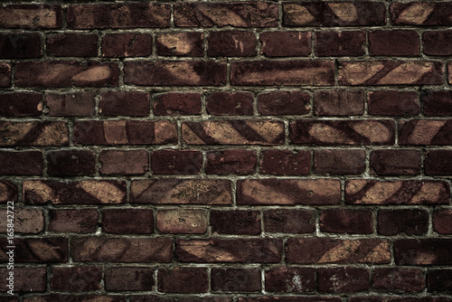 dark old brick wall for texture or background