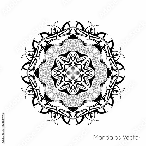 Beautiful floral design mandala design icon. Round Ornament Pattern. Hand drawing 