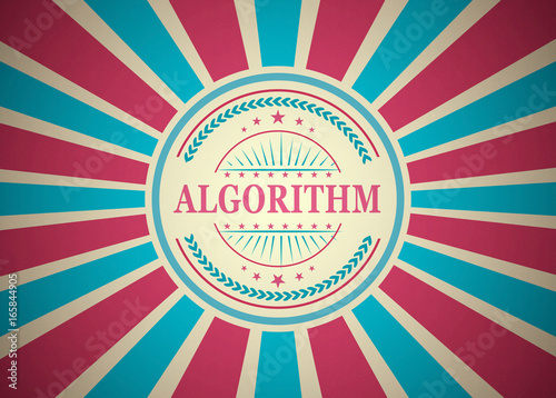 Algorithm Retro Vintage Style Stamp Background