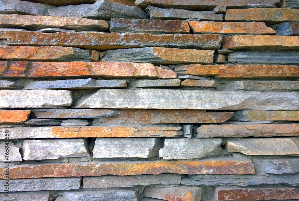 Stone wall texture. Masonry background pattern. Old side