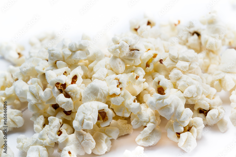 fresh popcorn close up