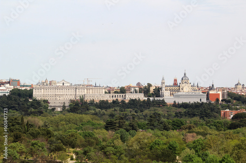 View to the historical center of Madrid from Casa de Campa