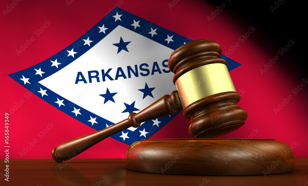 Arkansas State Law Legal System Concept