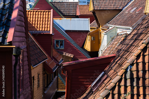 Bryggen rooftop view, Bergen, Norway